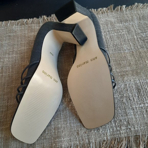 Vintage Ann Marino Strappy Square Open Toe Heels, Size 8.5 - Picture 6 of 10